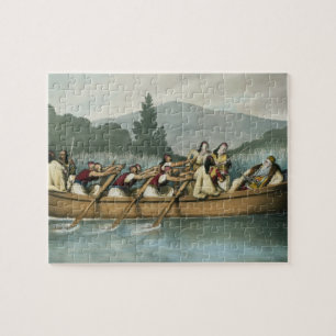 Ali Pasha (1741-1822) of Janina hunting on Lake Bu Jigsaw Puzzle