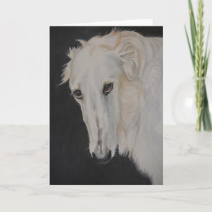 Alia the Borzoi Dog Art Greeting Card