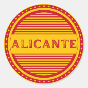 Alicante City Pride Emblem – Spanish Identity Classic Round Sticker