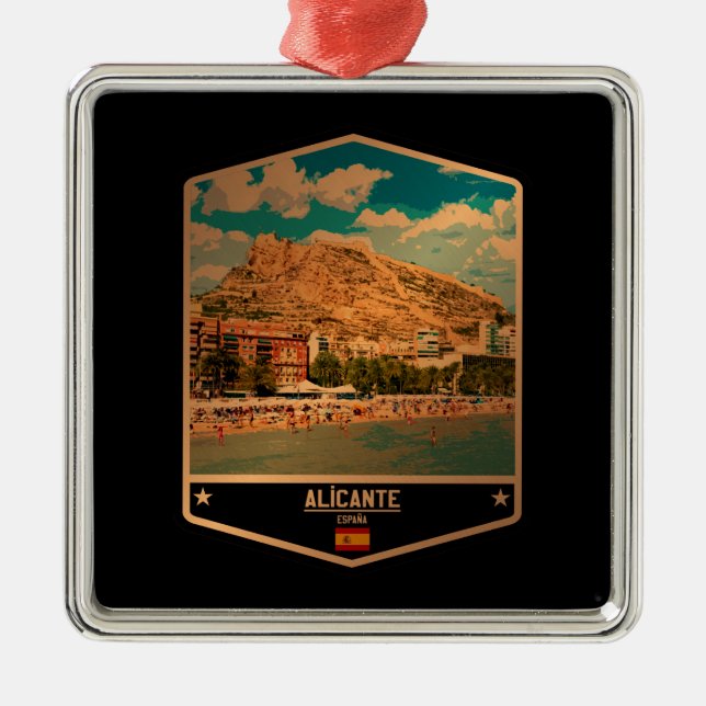 Alicante Metal Tree Decoration (Front)