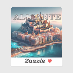 Alicante Spain 3 Inch Vinyl Sticker
