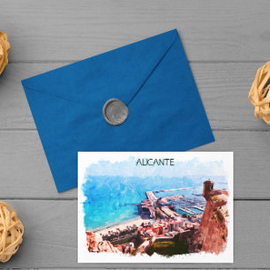 Alicante Spain Panorama Coastal View  Postcard