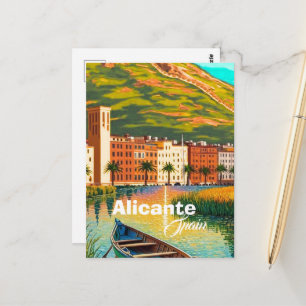 Alicante Spain Travel Postcard Art, Spain Travel P