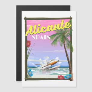 Alicante Spain vintage style travel poster