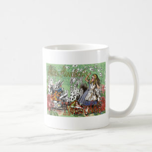alice adventure cards wonderland hatter rabbit coffee mug
