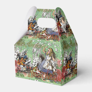 alice adventure cards wonderland hatter rabbit  favour box