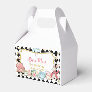 Alice Adventure In Wonderland Favour Box Gable Box