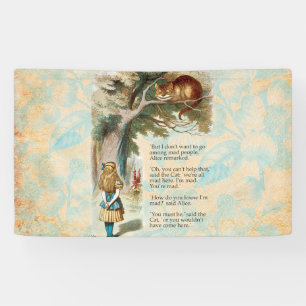 Alice Adventures in Wonderland Cheshire Cat Banner