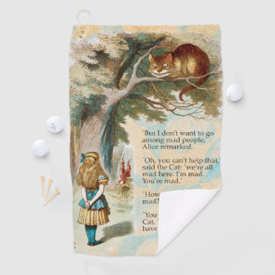 Alice Adventures in Wonderland Cheshire Cat Golf Towel