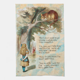 Alice Adventures in Wonderland Cheshire Cat Tea Towel