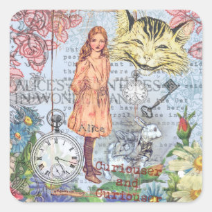 Alice Adventures in Wonderland Classic Rackham Square Sticker
