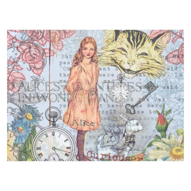 Alice Adventures in Wonderland Classic Rackham Tablecloth (Front (Horizontal))