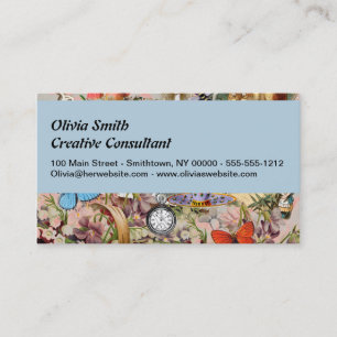Alice Adventures in Wonderland Tea Party Art Business Card
