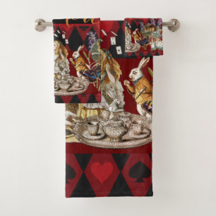 Alice Adventures with Wonderland Mad Cheshire Cat Bath Towel Set
