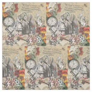 Alice Adventures Wonderland Curtain Classic Art Fabric