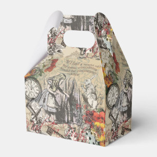 Alice Adventures Wonderland Curtain Classic Art Favour Box