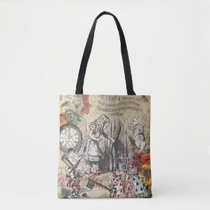 Alice Adventures Wonderland Curtain Classic Art Tote Bag