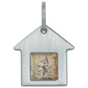 Alice Adventures Wonderland Flamingo Classic Pet Tag