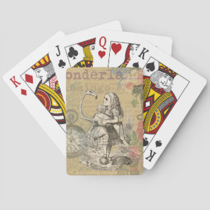 Alice Adventures Wonderland Flamingo Classic Playing Cards