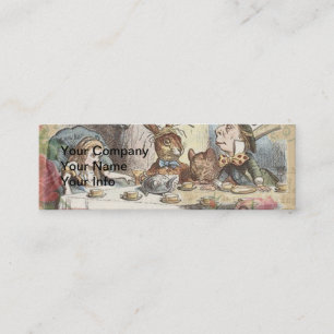 Alice Adventures Wonderland Mad Tea Party Art Mini Business Card