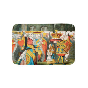 Alice Adventures Wonderland Queen of Hearts Bath Mat