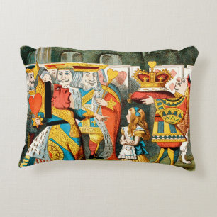 Alice Adventures Wonderland Queen of Hearts Decorative Cushion
