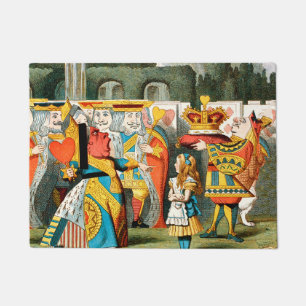 Alice Adventures Wonderland Queen of Hearts Doormat