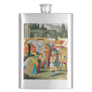 Alice Adventures Wonderland Queen of Hearts Hip Flask