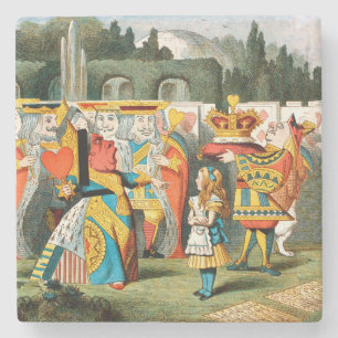 Alice Adventures Wonderland Queen of Hearts Stone Coaster