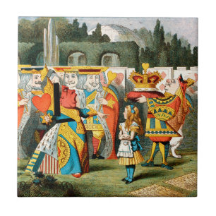 Alice Adventures Wonderland Queen of Hearts Tile