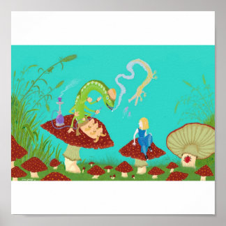 Alice and Caterpillar Poster