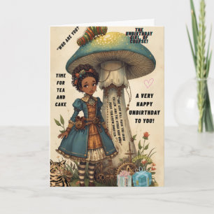 Alice and Caterpillar Unbirthday Greeting Card