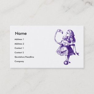Alice and Flamingo Inked Purple Business Card