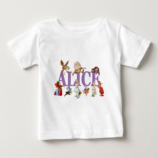 Alice and Friends in Wonderland Baby T-Shirt (Front)