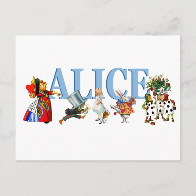 Alice and Friends in Wonderland Postcard (Front)
