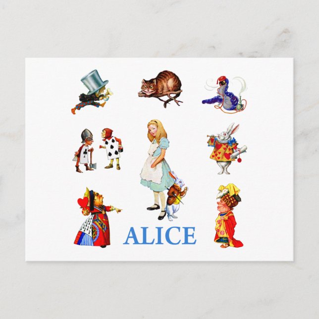 ALICE AND FRIENDS POSTCARD (Front)
