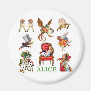 Alice and Her Friends in Wonderland Magnet