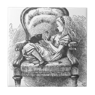 Alice and her Kitten Tile
