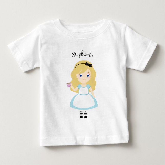 Alice and Her Tea Party Baby T-Shirt (Front)