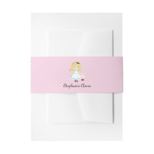 Alice and Her Tea Party Invitation Belly Band