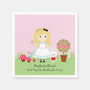 Alice and Her Tea Party Napkin