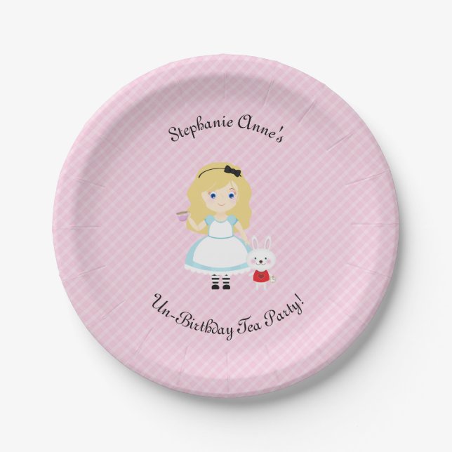 Alice and Her Tea Party Paper Plate (Front)
