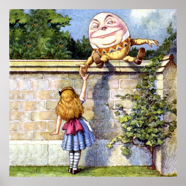Alice and Humpty Dumpty in Wonderland Poster (Front)