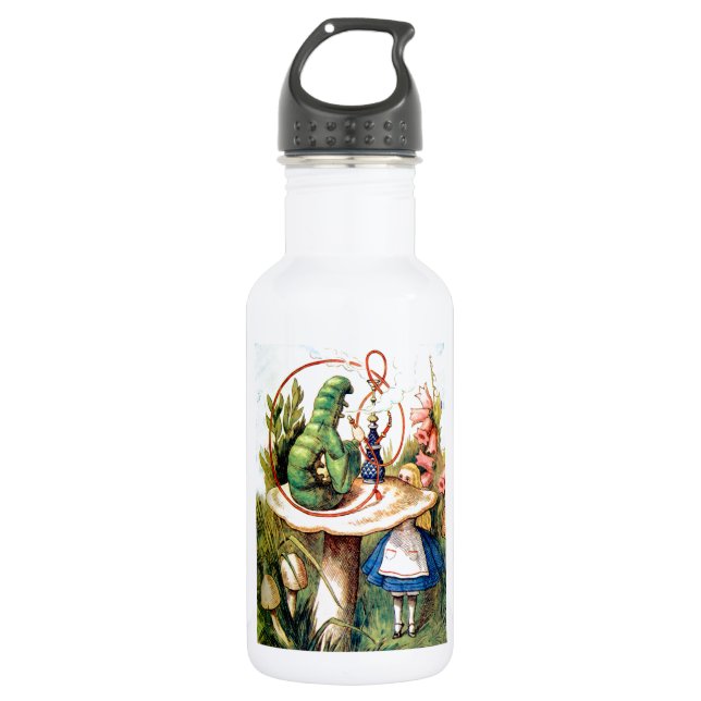 Alice and the Caterpillar in Wonderland 532 Ml Water Bottle (Front)