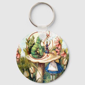 Alice and the Caterpillar in Wonderland Key Ring