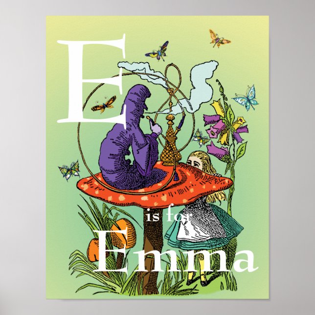 Alice and the Caterpillar in Wonderland Poster (Front)