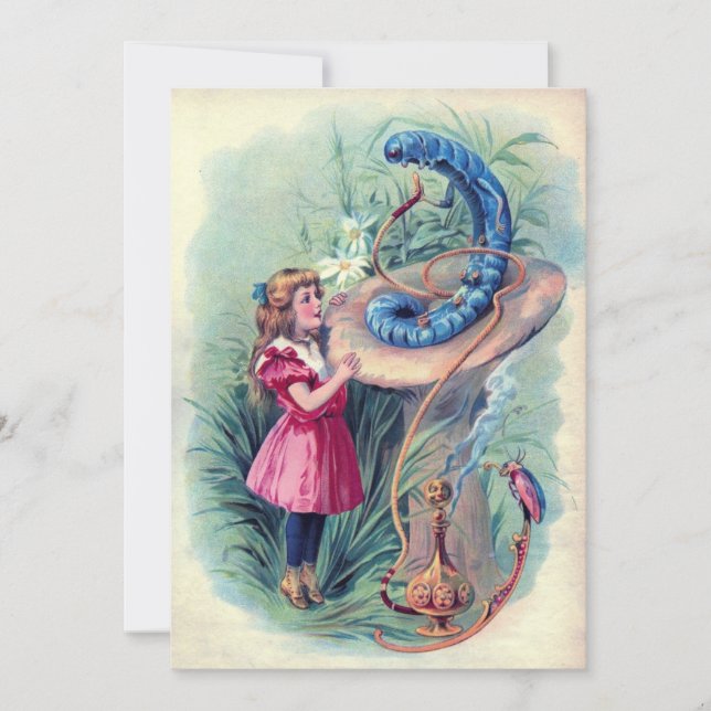 Alice and the Caterpillar Invitation (Front)