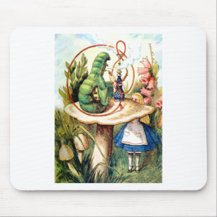 ALICE AND THE CATERPILLAR MOUSE PAD