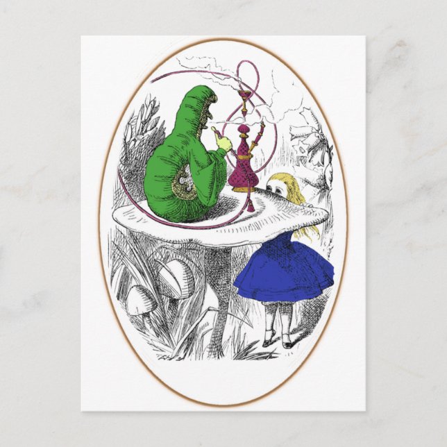 Alice and the Caterpillar Postcard (Front)