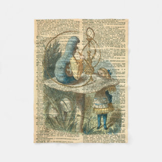 Alice and the Caterpillar Throw Blanket
